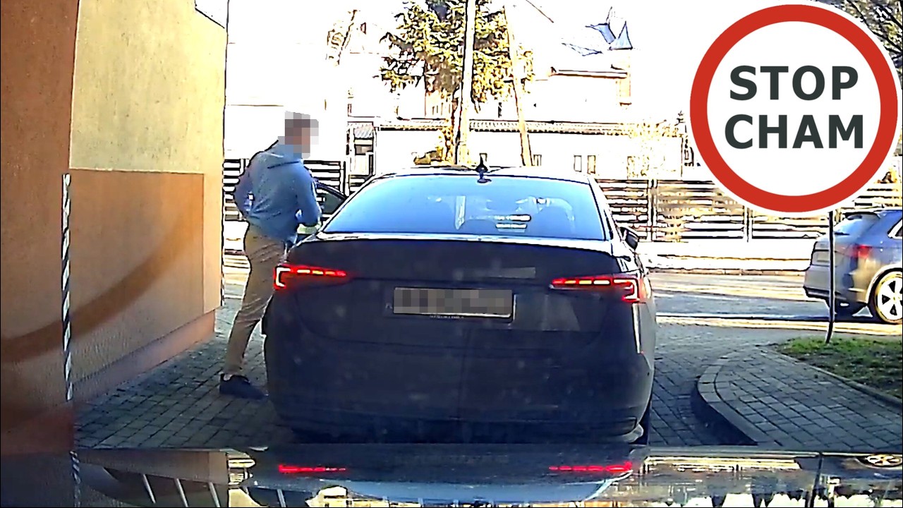 Zablokował wyjazd z parkingu - nie było gdzie stanąć 