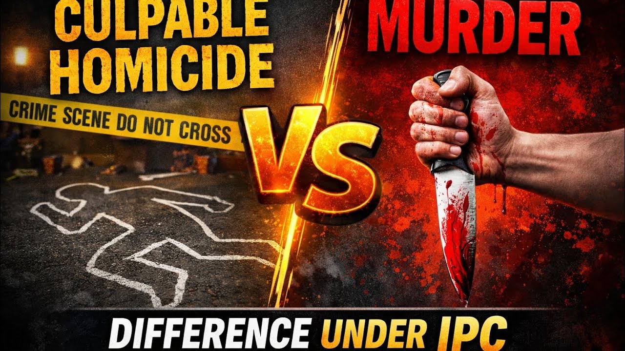 Murder or culpable homicide!? | Difference b/w Murder and Culpable homicide Of The Indian Penal code
