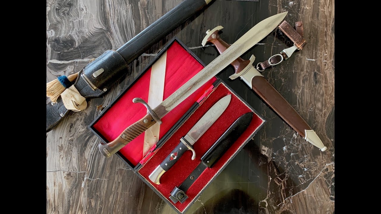 Трофеи с ярмарки Militaria в Сине (Ciney) Бельгия. Нож ГЮ, Кортик СА и много еще интересного.