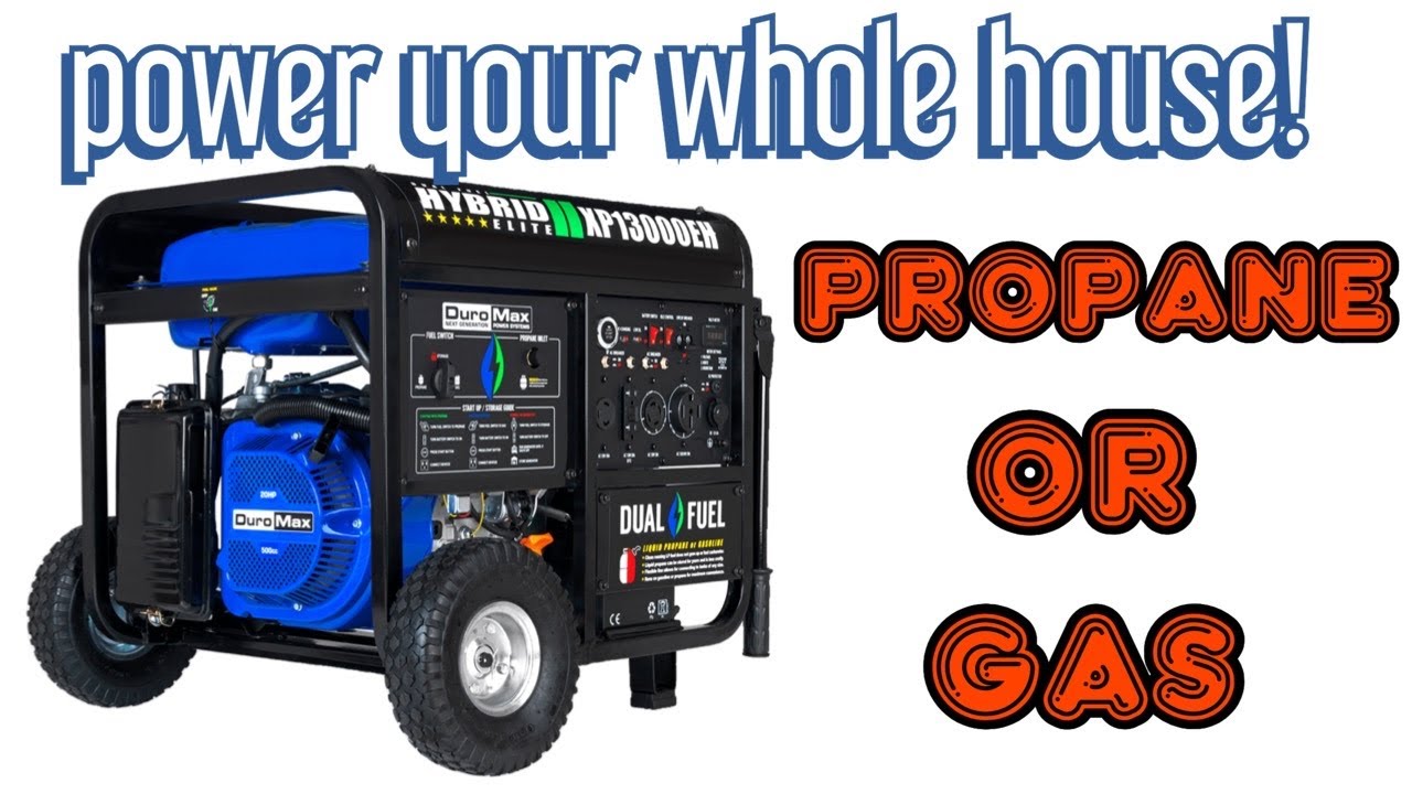 DuroMax XP13000EH Generator Connected  to 250 Gallon Propane Tank