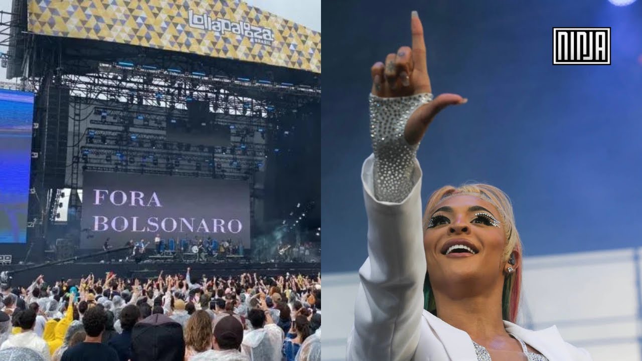 Artistas se manifestam contra Bolsonaro no Lollapalooza 2022