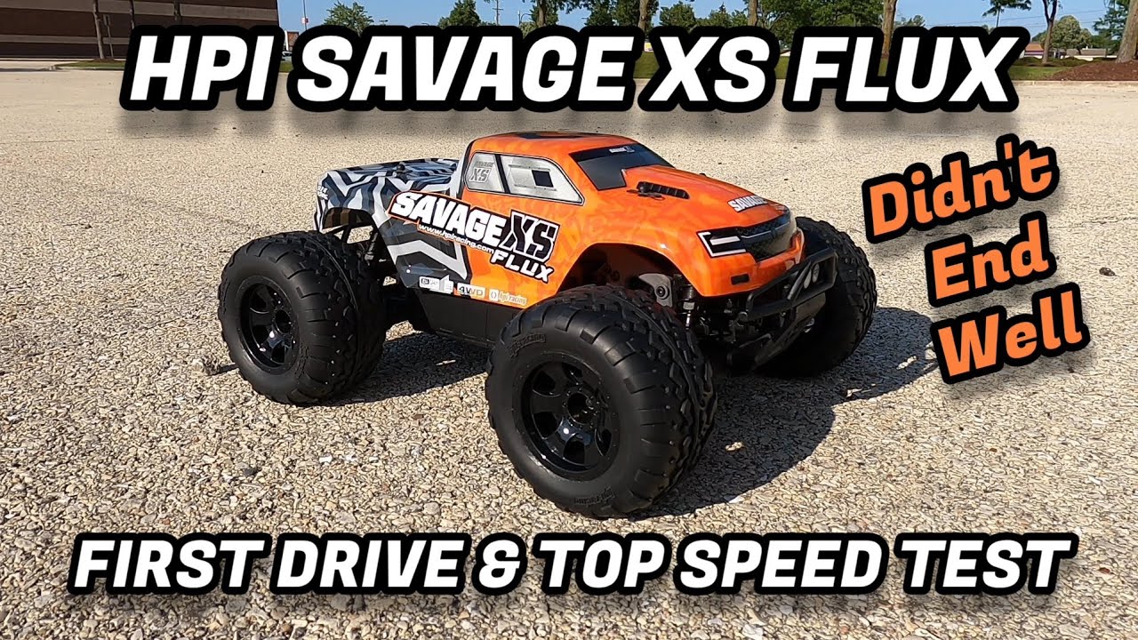HPI Savage XS Flux First Drive &Top Speed Test