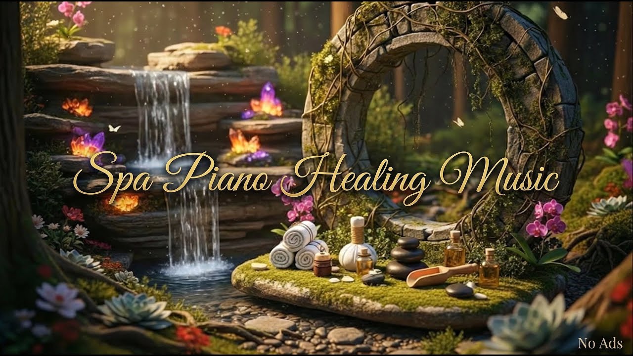 Luxury Spa Ambience 🌸 Relaxing Piano & Water Sounds • Deep Healing Music for Massage
