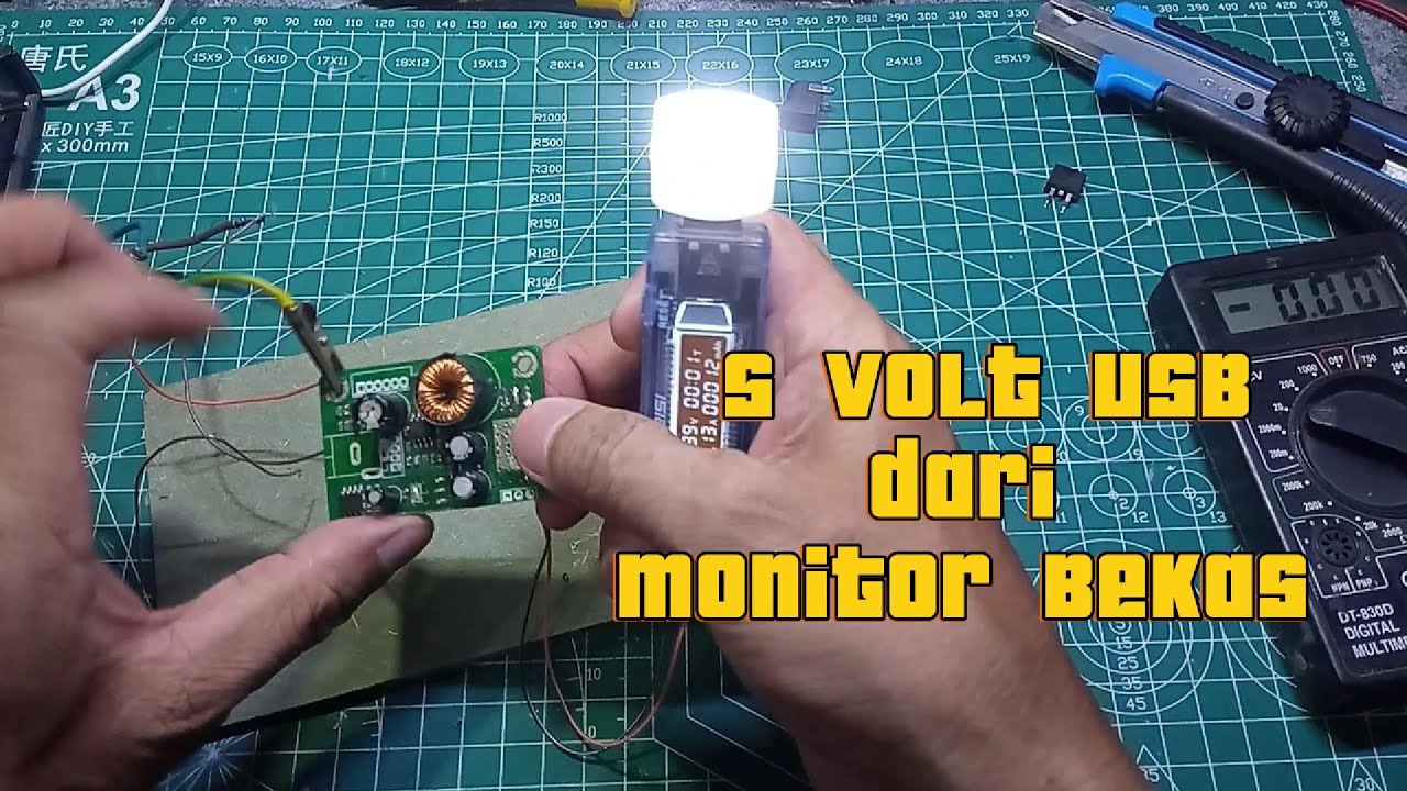 Cara Membuat Charger USB 5V dari Mesin Monitor LED Bekas