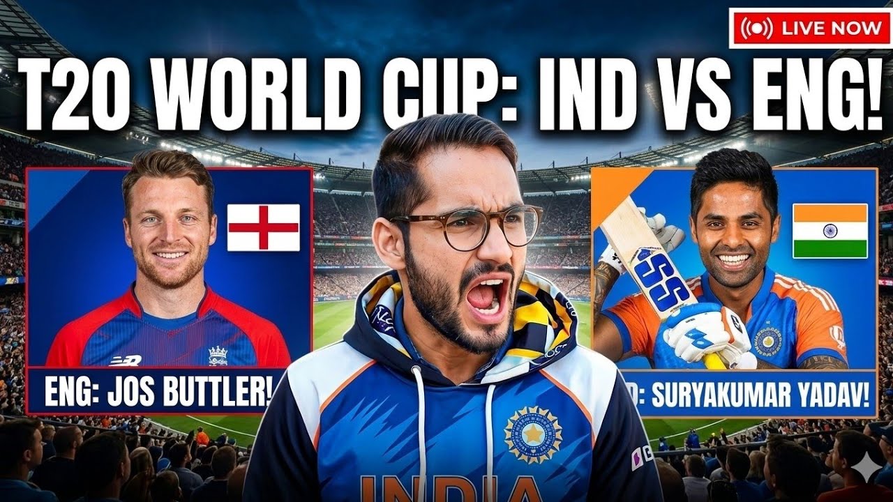 🔴 LIVE: India vs England 2nd Semi-Final | T20 World Cup 2026 | Live Scores & Match Updates