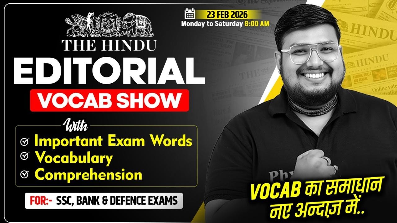The Hindu Editorial Vocab Show | 23 Feb Words, Vocab & Comprehension | SSC & Bank | By Bhragu Sir