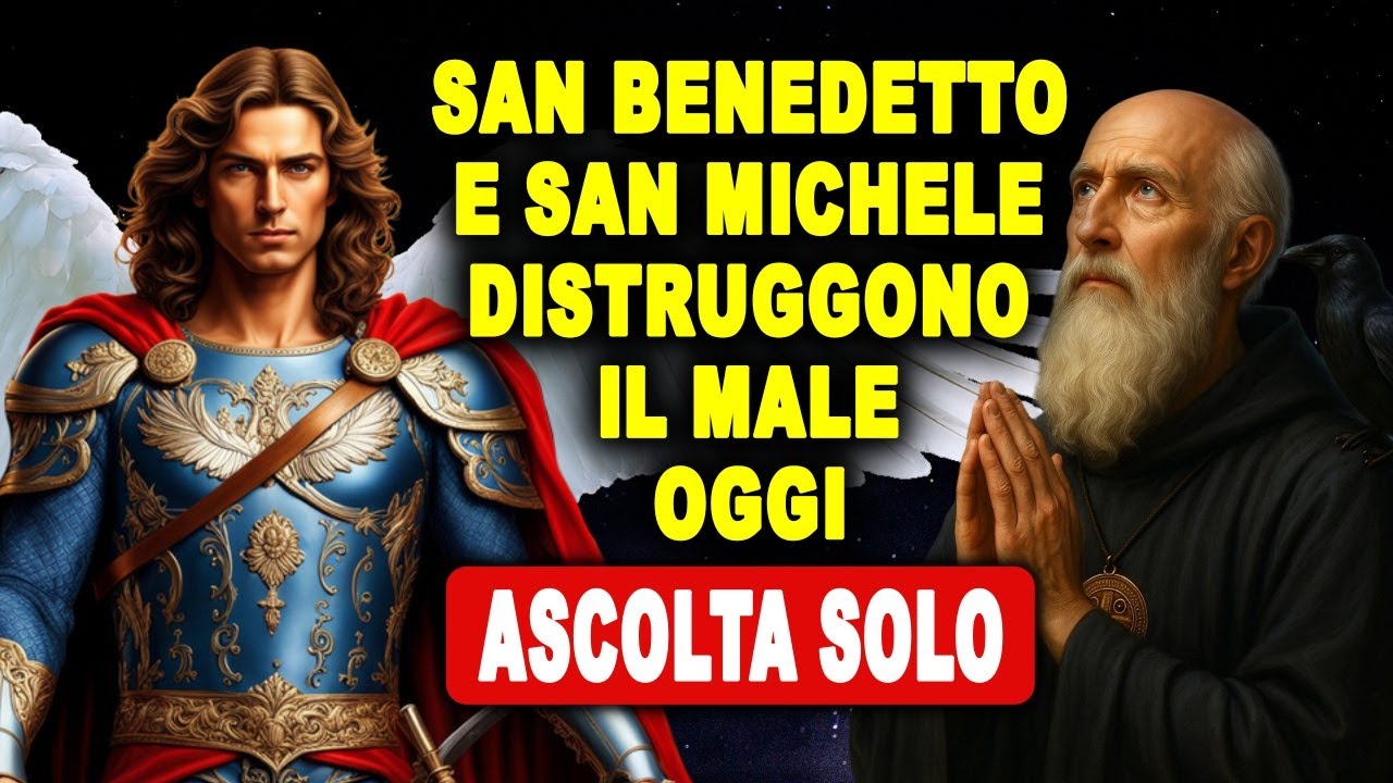 🛑 Preghiera potente a SAN BENEDETTO e all’ARCANGELO MICHELE per distruggere ogni forza maligna oggi.