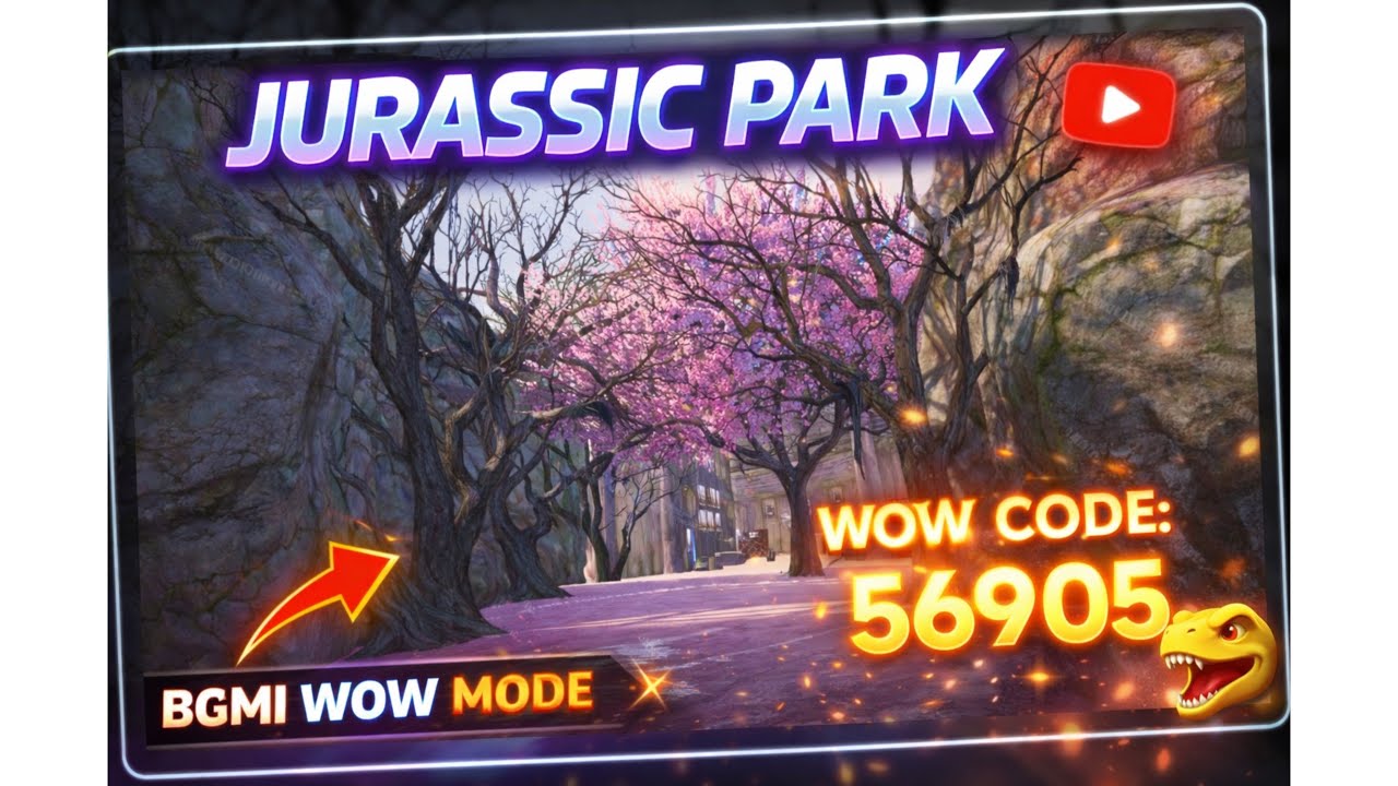 ADVENTURE JURASSIC WORLD 🦖 | BGMI WOW MODE PARKOUR 😱 | WOW CODE 62900 | 