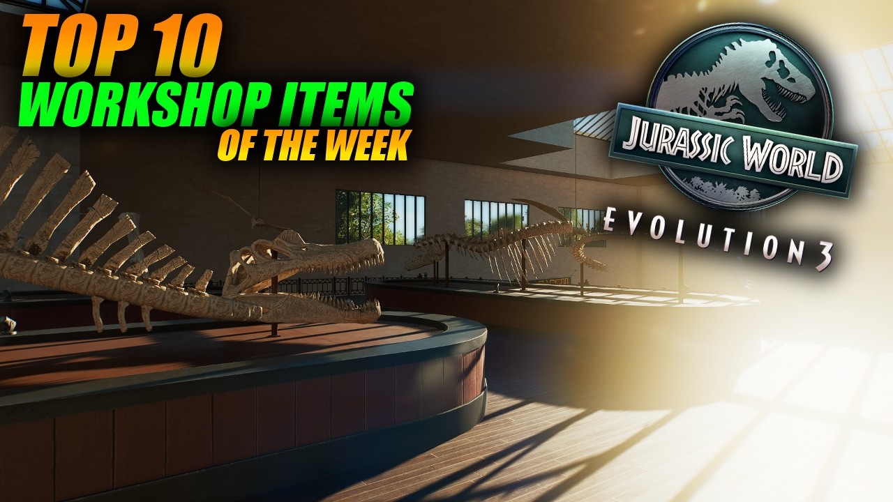 A WORKING MUSEUM IN EVOLUTION 3! TOP 10 WORKSHOP ITEMS OF THE WEEK! #4 - Jurassic World Evolution 3