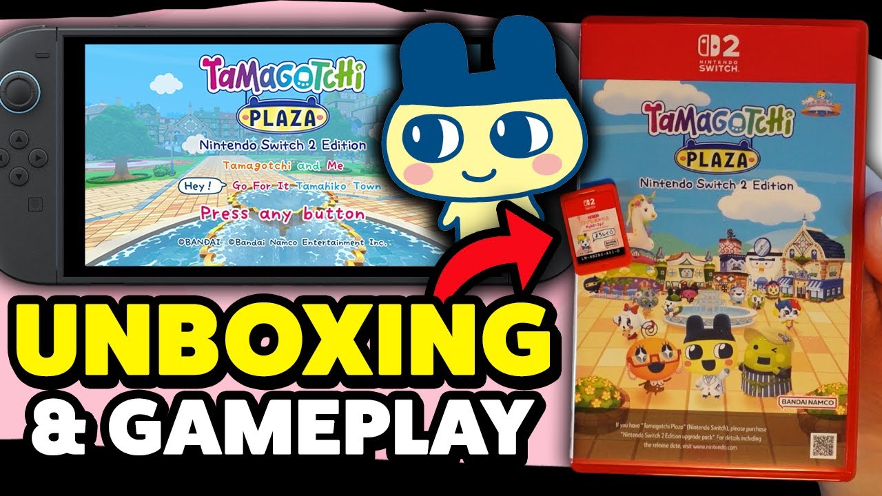 Tamagotchi Plaza Nintendo Switch 2 Unboxing & Gameplay
