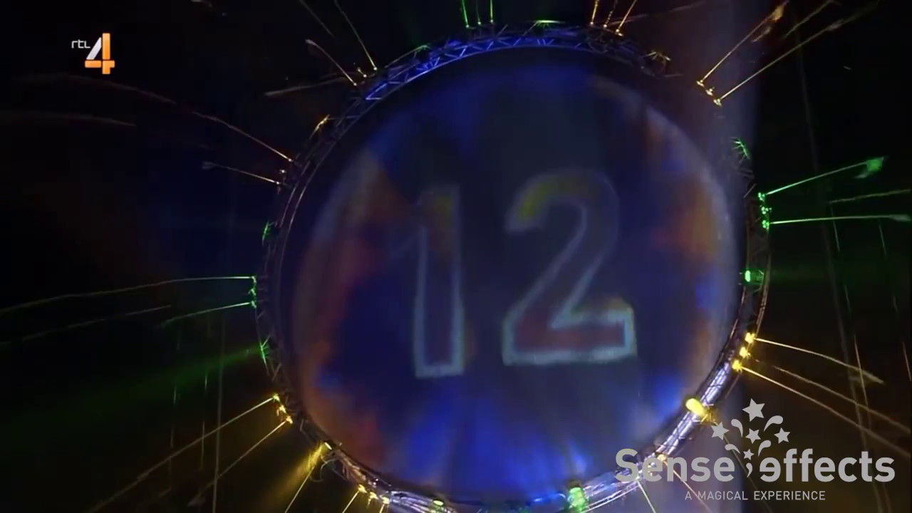 Water Wheel of Lights - Fountains and water screen projection