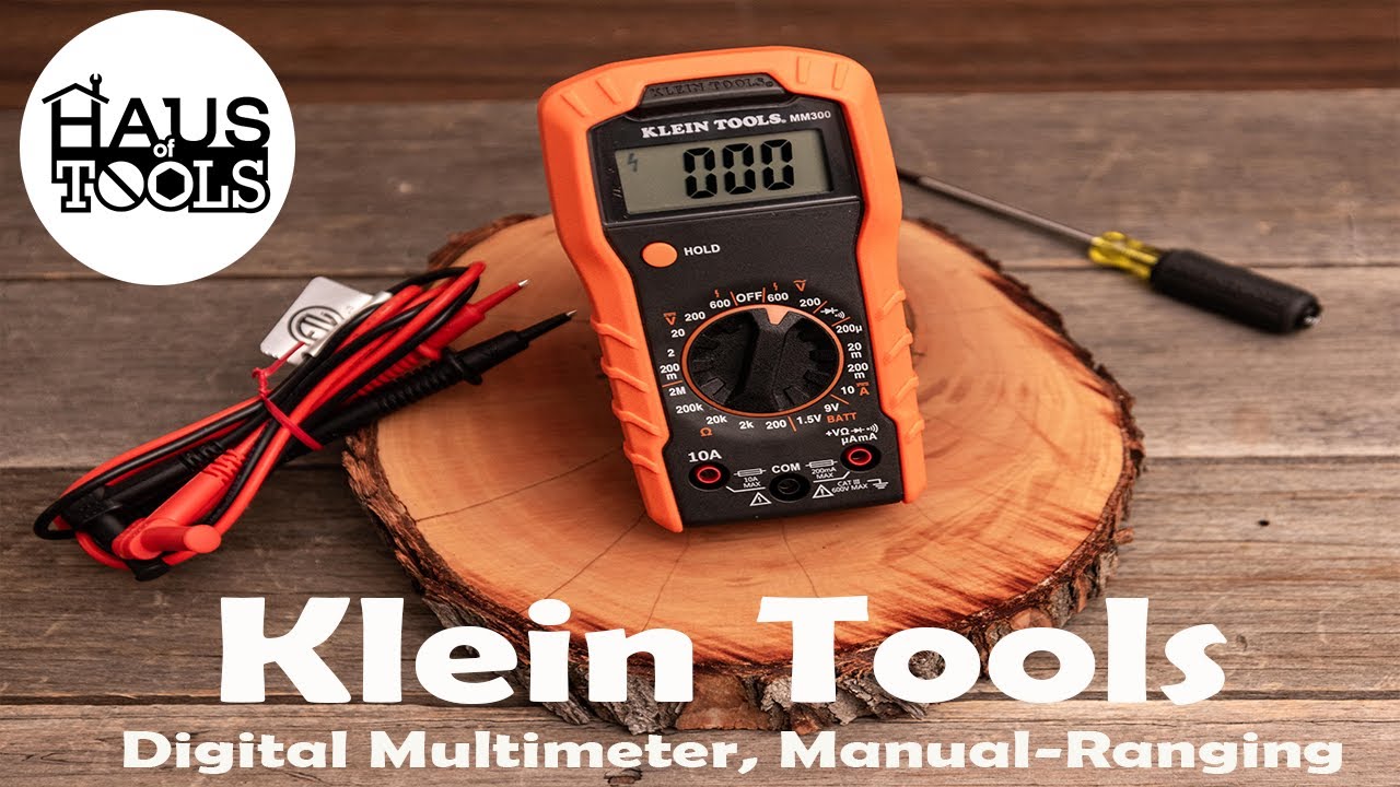 Цифровой мультиметр Klein Tools MM300 с ручным выбором диапазона, 600 В