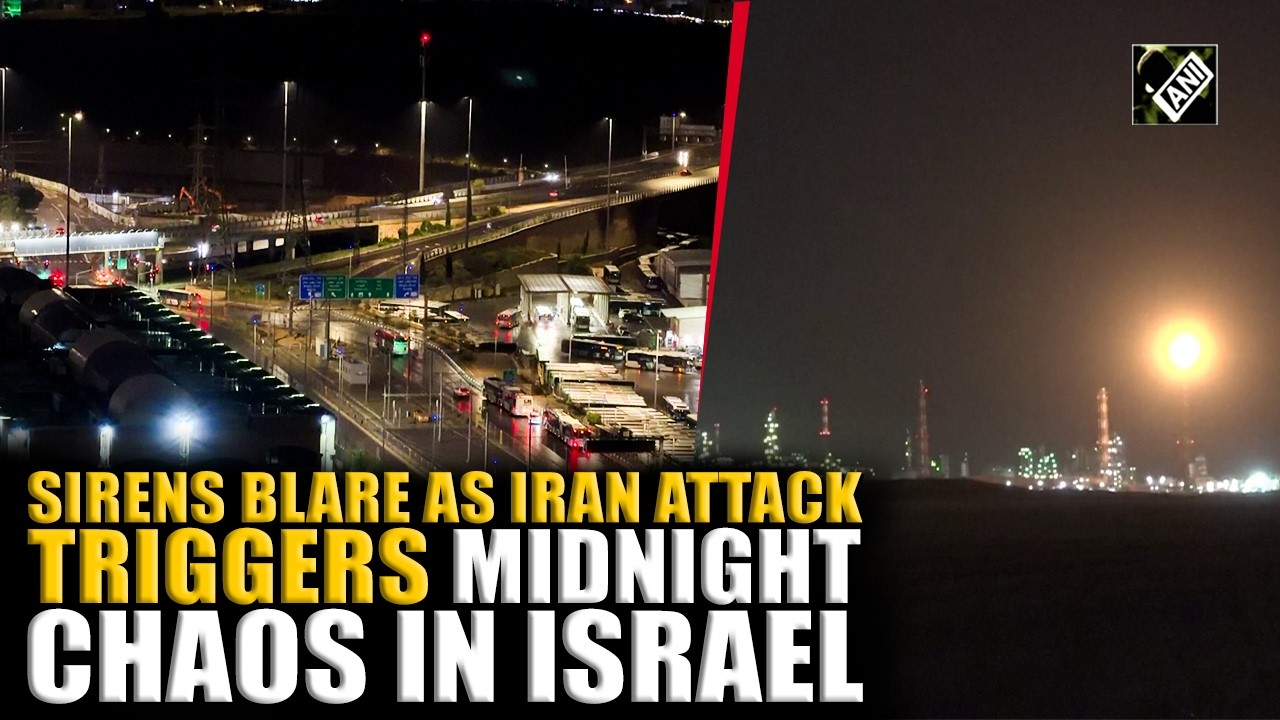 Sirens blare as raw footage shows midnight chaos in Jerusalem after Haifa oil refinery blast