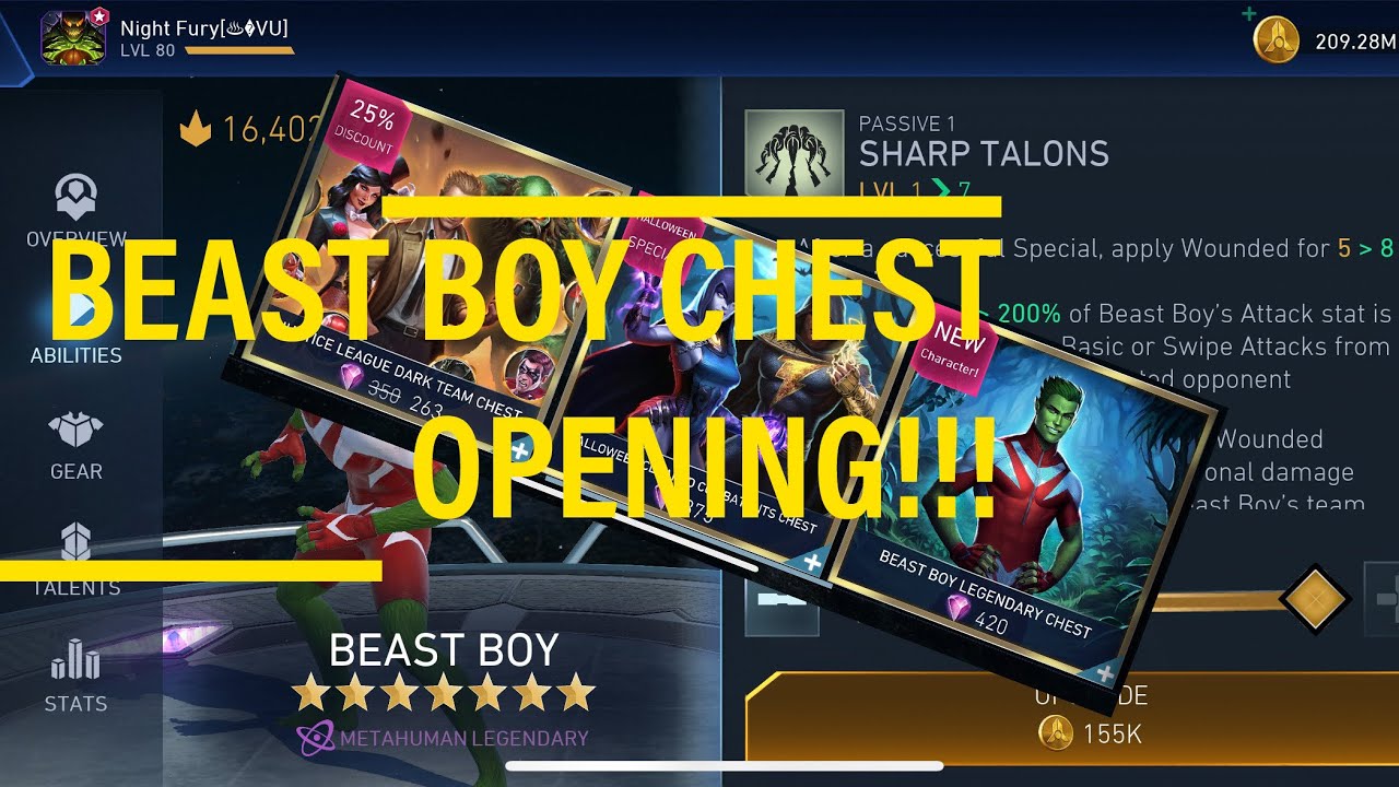 MAXING BEAST BOY AT 7 STARS!!!!!!!! Injustice 2 Mobile