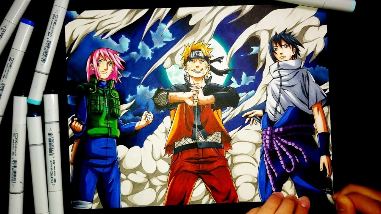 TEAM 7 REUNITED! | ZainArtz | Speed Drawing