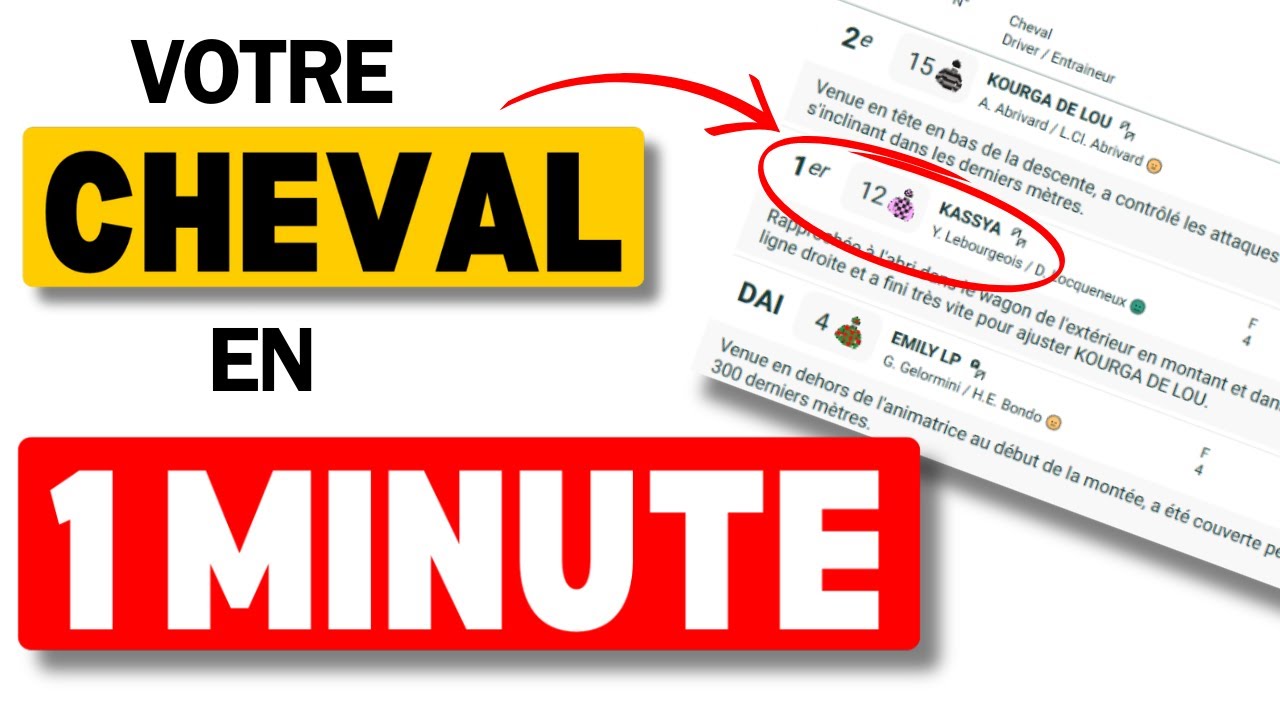 Trouver votre cheval en moins d'une minute (tutoriel)