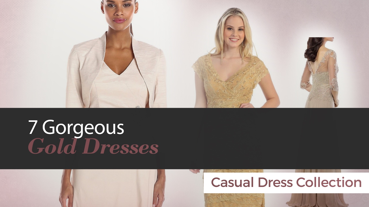 7 Gorgeous Gold Dresses Mother of Bride Dress Collection