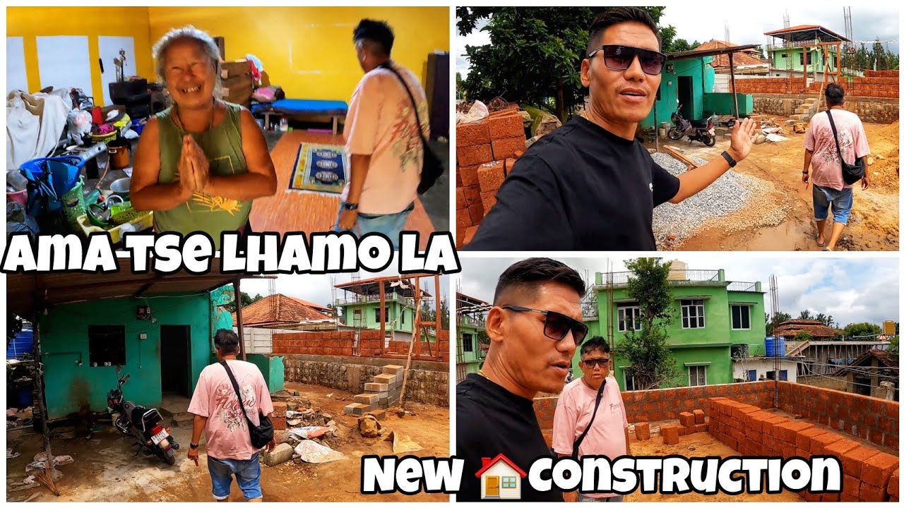 Ama Tse Lhamo la || New 🏠 Construction Process || Bylakuppe || Tibetan YouTuber || Tibetan Vlogger