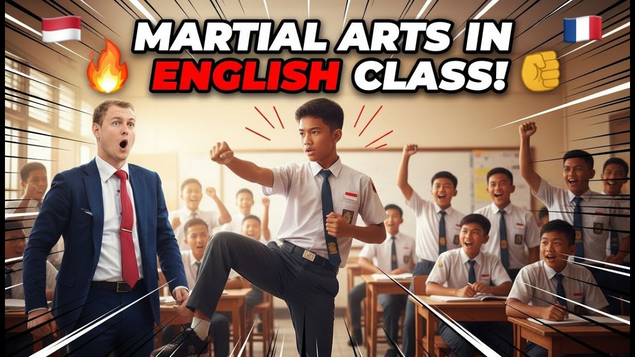 French Coach Meets an All-Boys Class in Java – English Practice Gets REAL! 🇫🇷🇮🇩💪