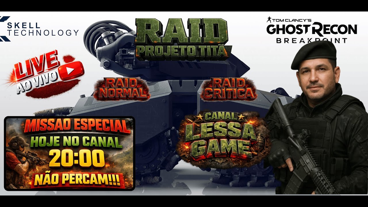 GHOST RECON BREAKPOINT: PROJETO TITÃ AO VIVO 🔥 RAID INSANA!