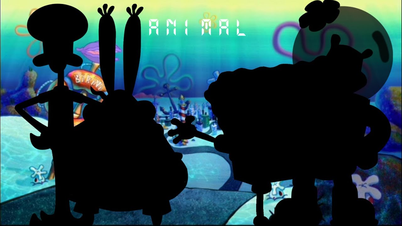 Animal but spongebob characters sing it (FNF)