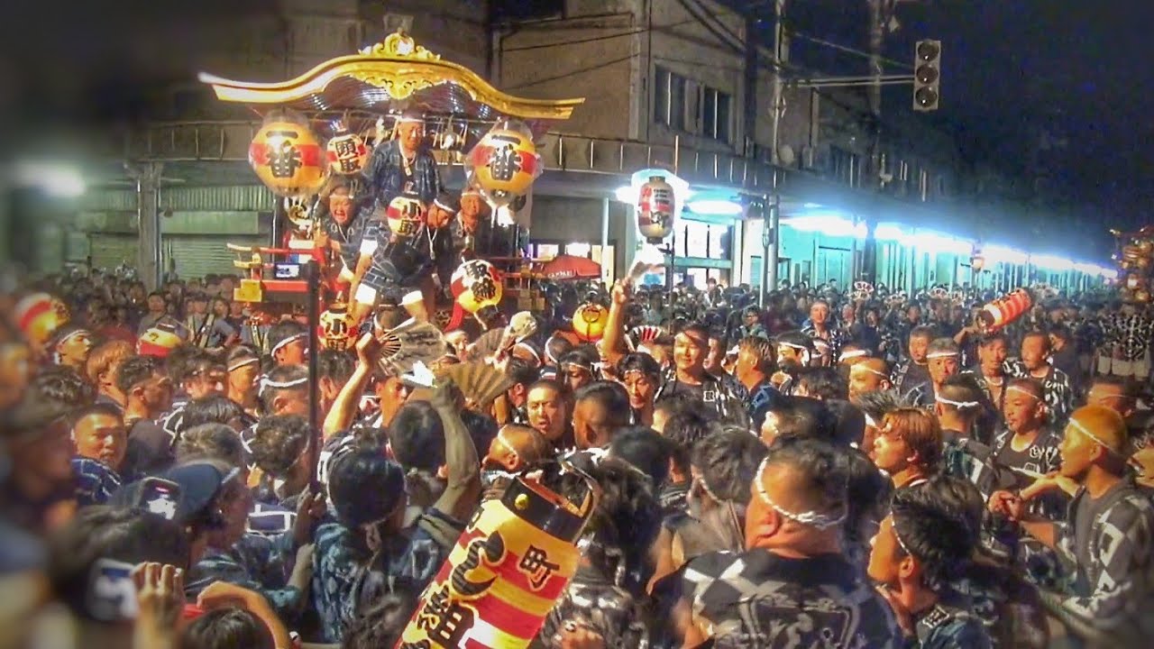 新潟 新発田祭り2024 帰り台輪 喧嘩·あおり 2024.8.29 新潟県 新発田市 諏訪神社 大栄町交差点(下町·上町·泉町·四之町·三之町·両町)