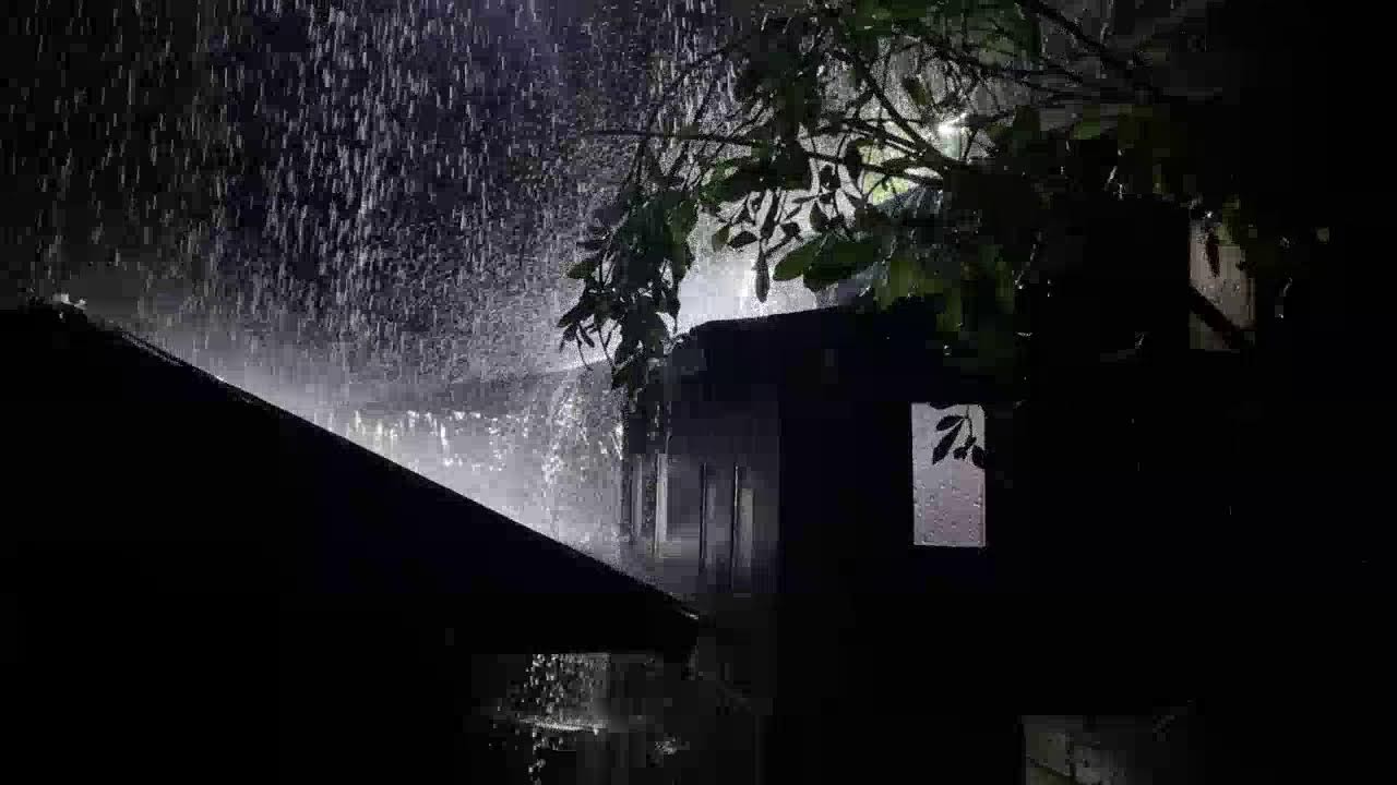 Deep Sleep Rain Sounds – Heavy Rain on Tin Roof at Night