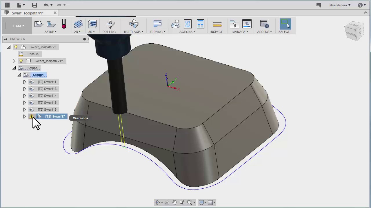 Fusion Ultimate Swarf 5 Axis Toolpath - Tutorial 1 of 2