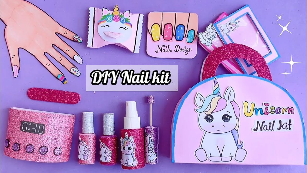 handmade paper nail kit / DIY Paper Nails | Fun crafts to make at home / easy to make / paper craft