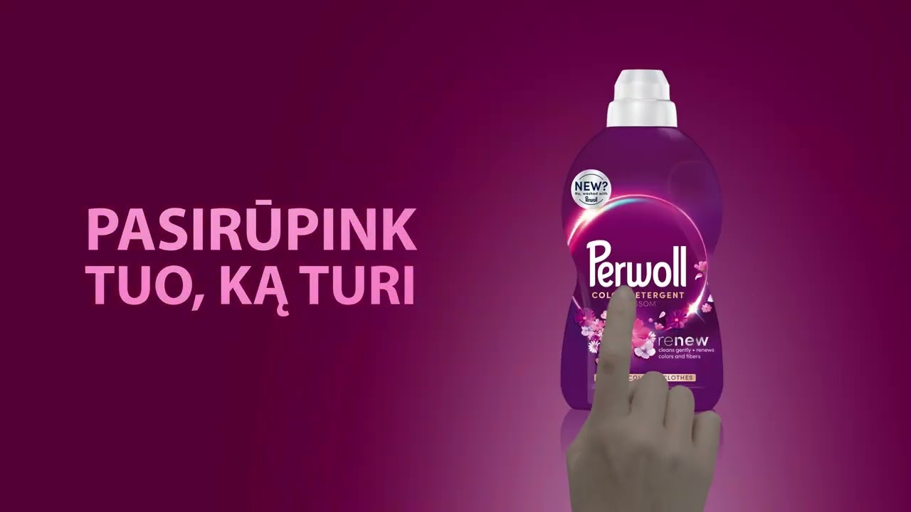 Kaip naudoti Perwoll Blossom skystą skalbiklį