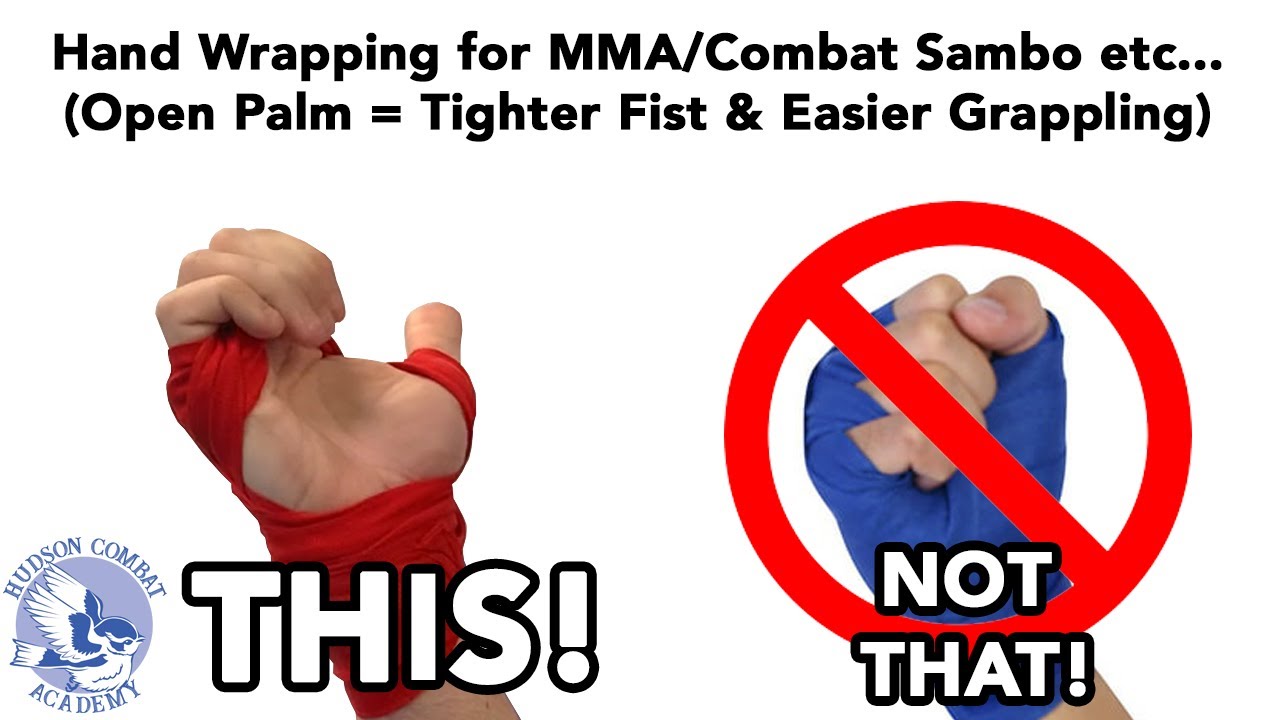 Open Palm Hand Wrapping for MMA, Combat Sambo, etc. Tighter Fist, Better Grappling