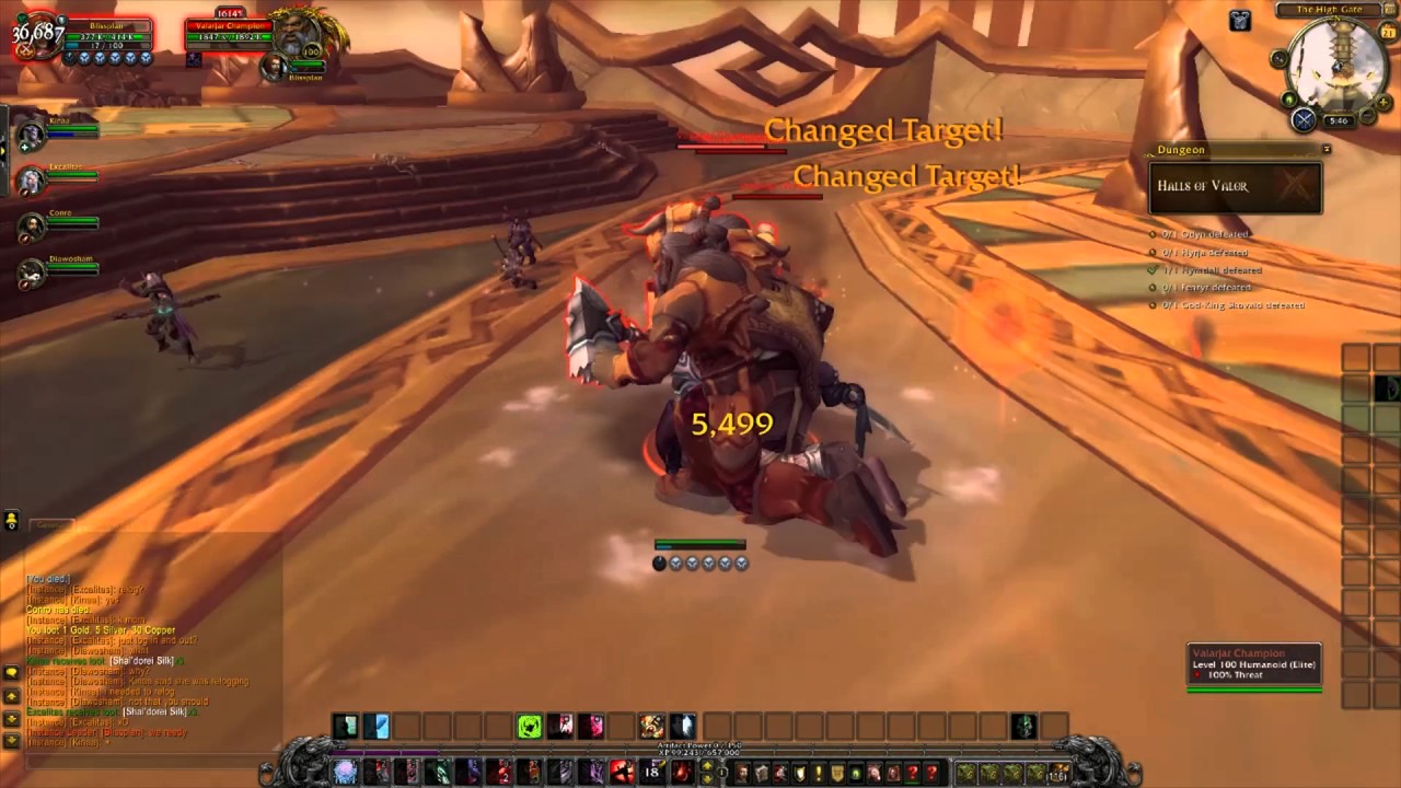 Blood Death Knight in Halls of Valor | Legion