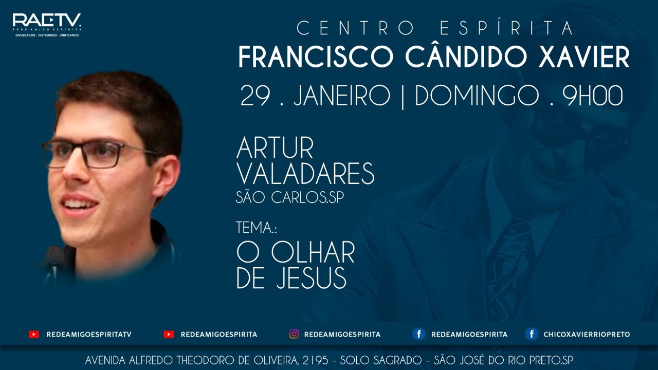 O OLHAR DE JESUS - Palestra com Artur Valadares