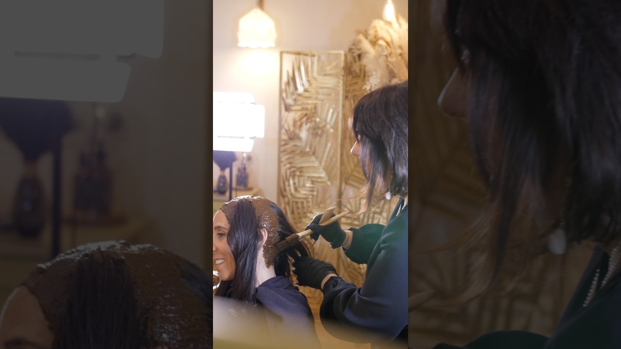 Coloration végétale Marron Chocolat & Châtain – Application professionnelle naturelle 🌿🍫