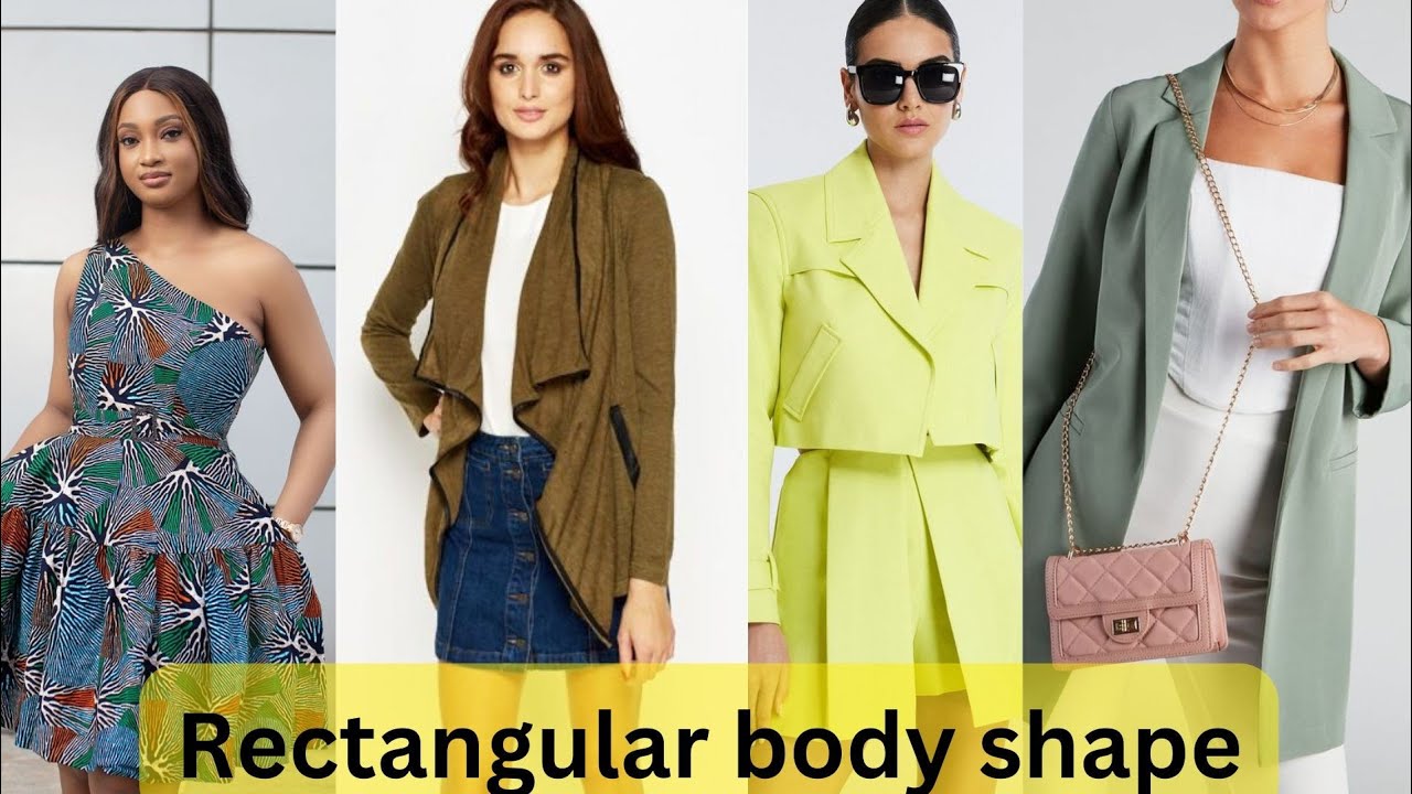 Rectangular body shape outfit:(straight)