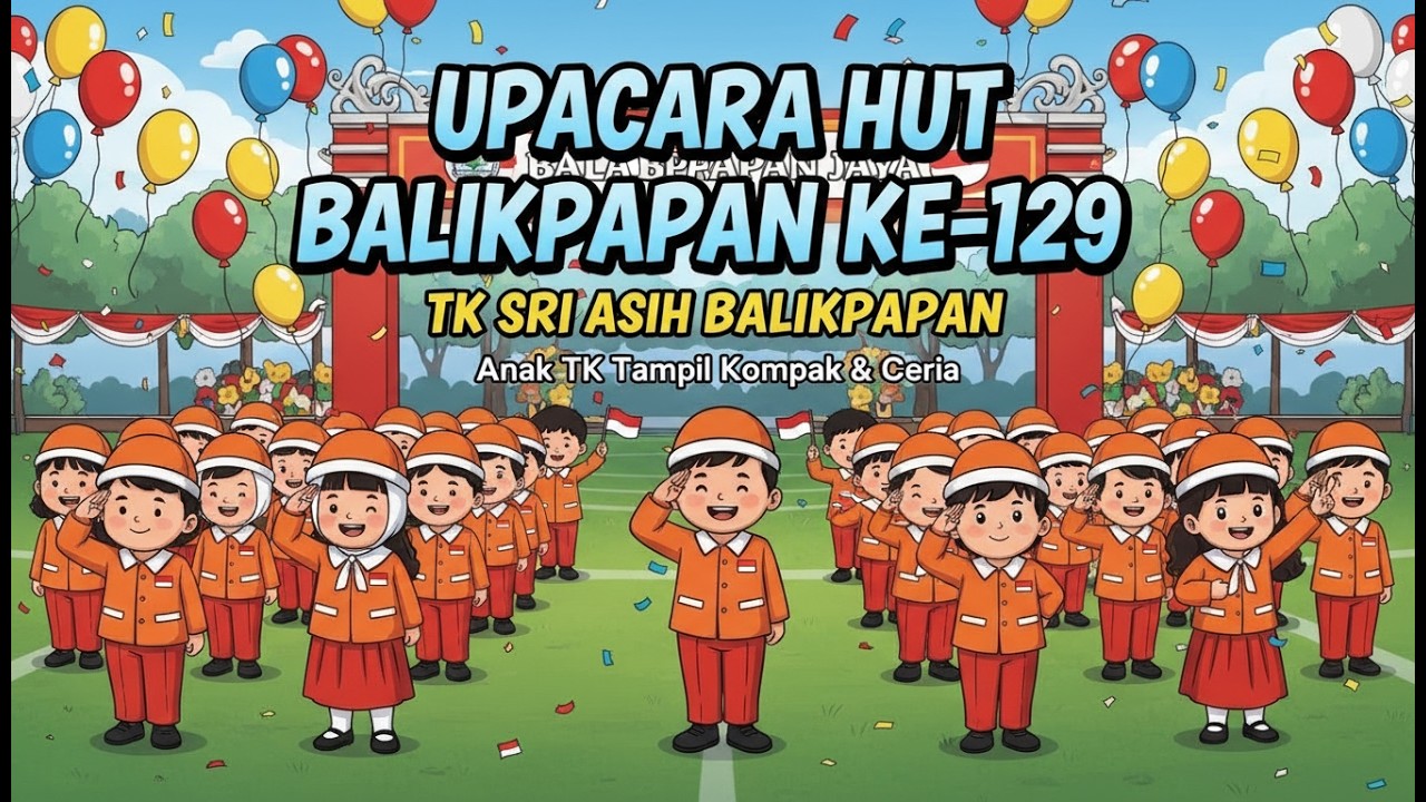 UPACARA BENDERA ANAK TK - HUT KOTA BALIKPAPAN KE -129 // 10 Februari 2026 - TK SRI ASIH BALIKPAPAN