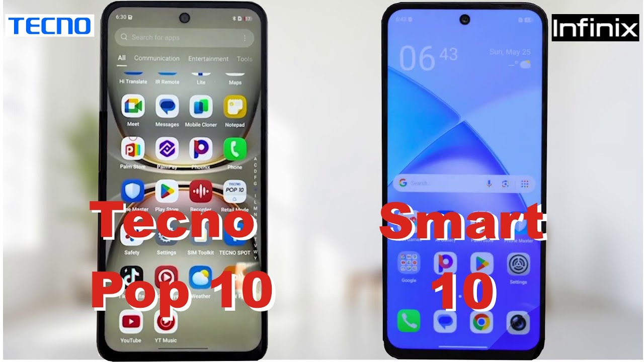 Tecno Pop 10 Vs Infinix Smart 10: Are There Many Differences Between The Two?