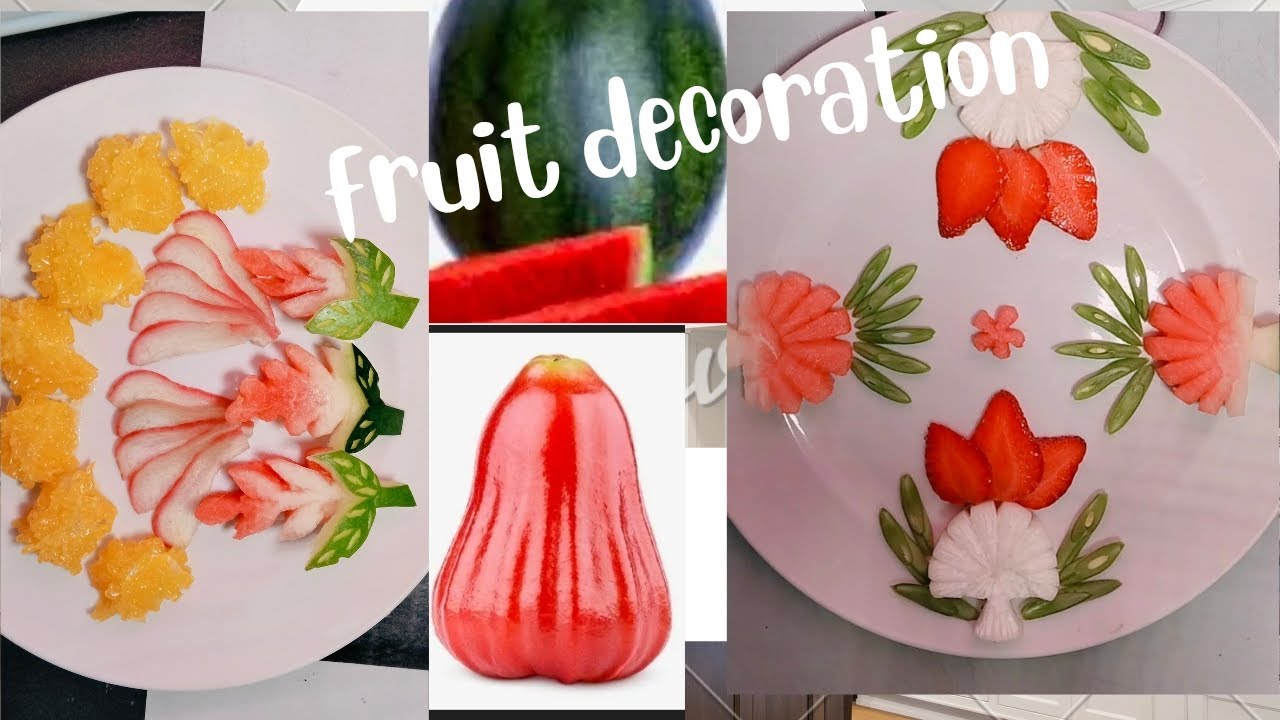 fruit and vegetable decoration ideas, watermelon, water apple, beans and orange @DianHardi-t4h