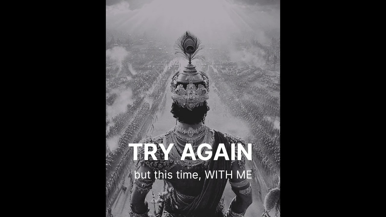TRY AGAIN and see the changes 🪄❗ #krishna #mahabharat #shortvideo