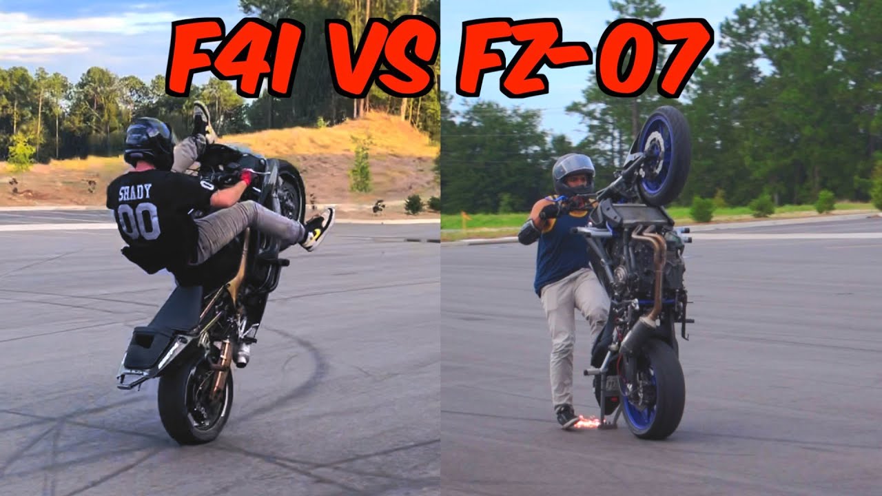 F4i and FZ-07 Stunt Session