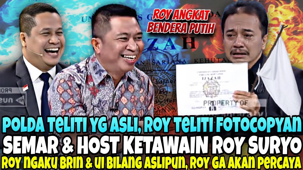NGAKAK SAMPE TERPINGKAL-PINGKAL.. ROY KECEPLOSAN BAHWA APAPUN HASIL FORENSIK BRIN ROY TETAP NGEYEL