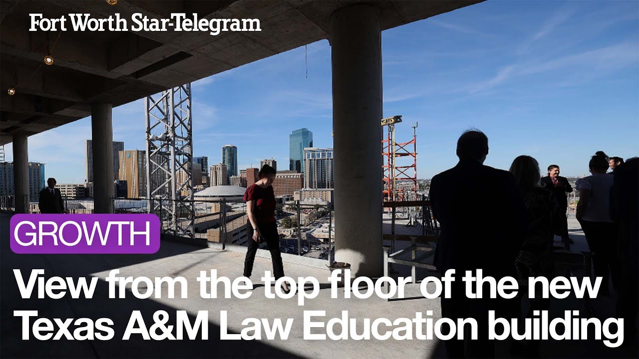 See the view from the top floor of the new Texas A&M Law Education building in Fort Worth
