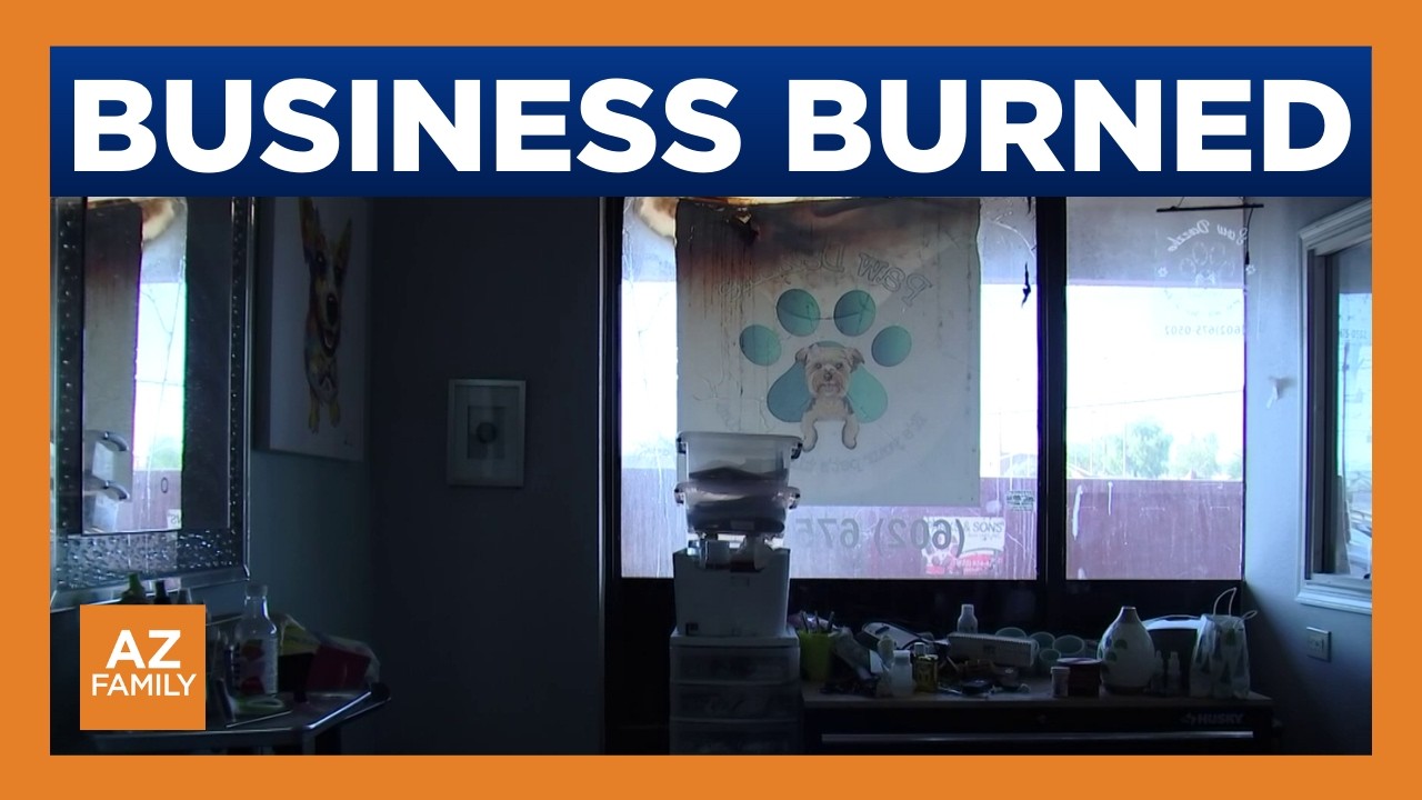 North Phoenix dog groomer seeks help after alleged arson damages business