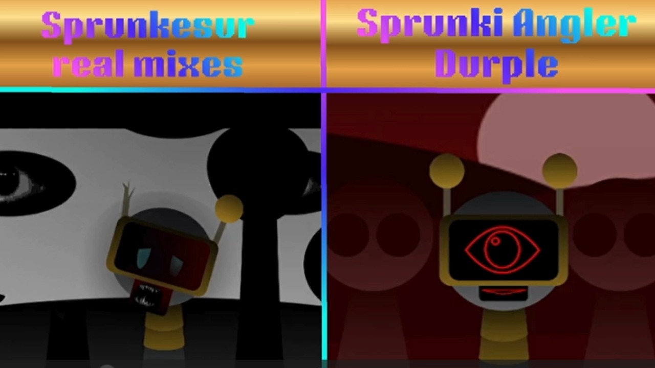 Sprunkesurreal mixes VS Sprunki Angler Durple |sprunki incredibox  | sprunki phase