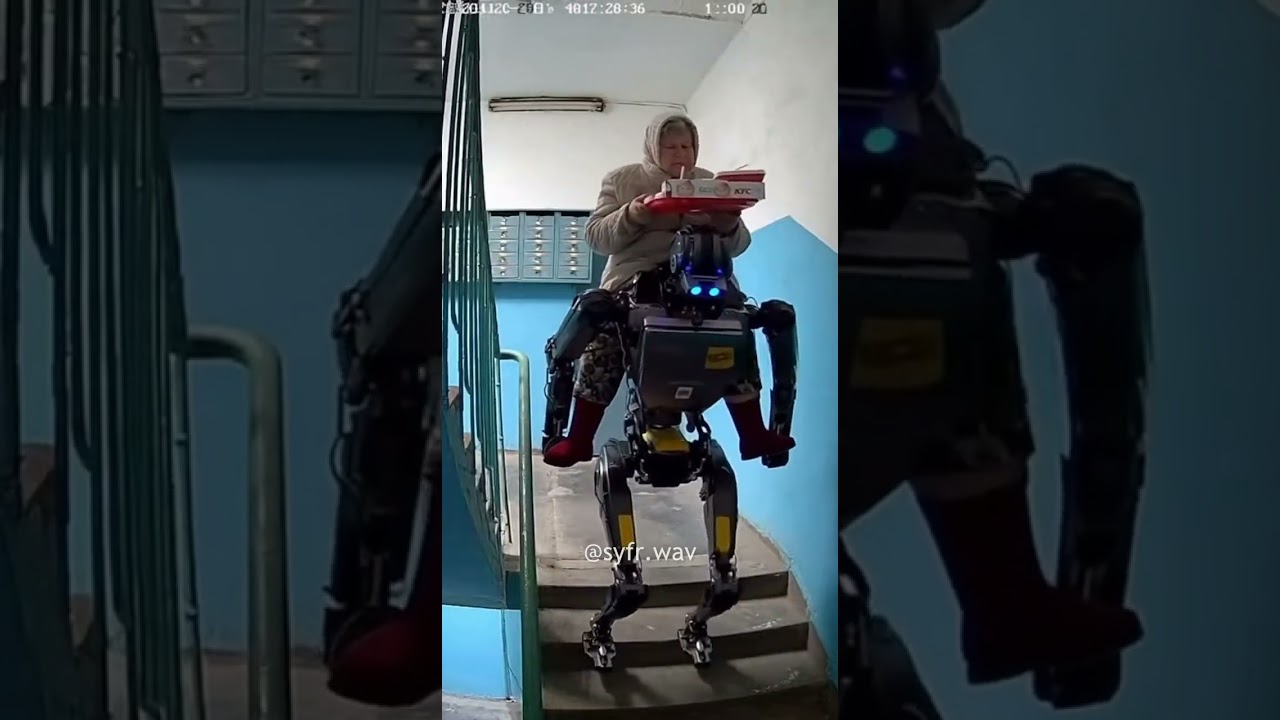 Legend Falls #robotfail #grandma #kfc #funnyvideo #foodfail