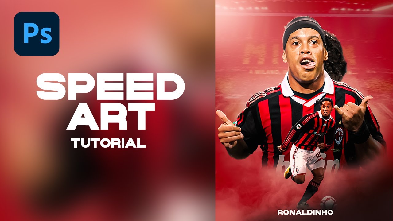 Simple Design | Football Poster Design - Ronaldinho - Photoshop Tutorial