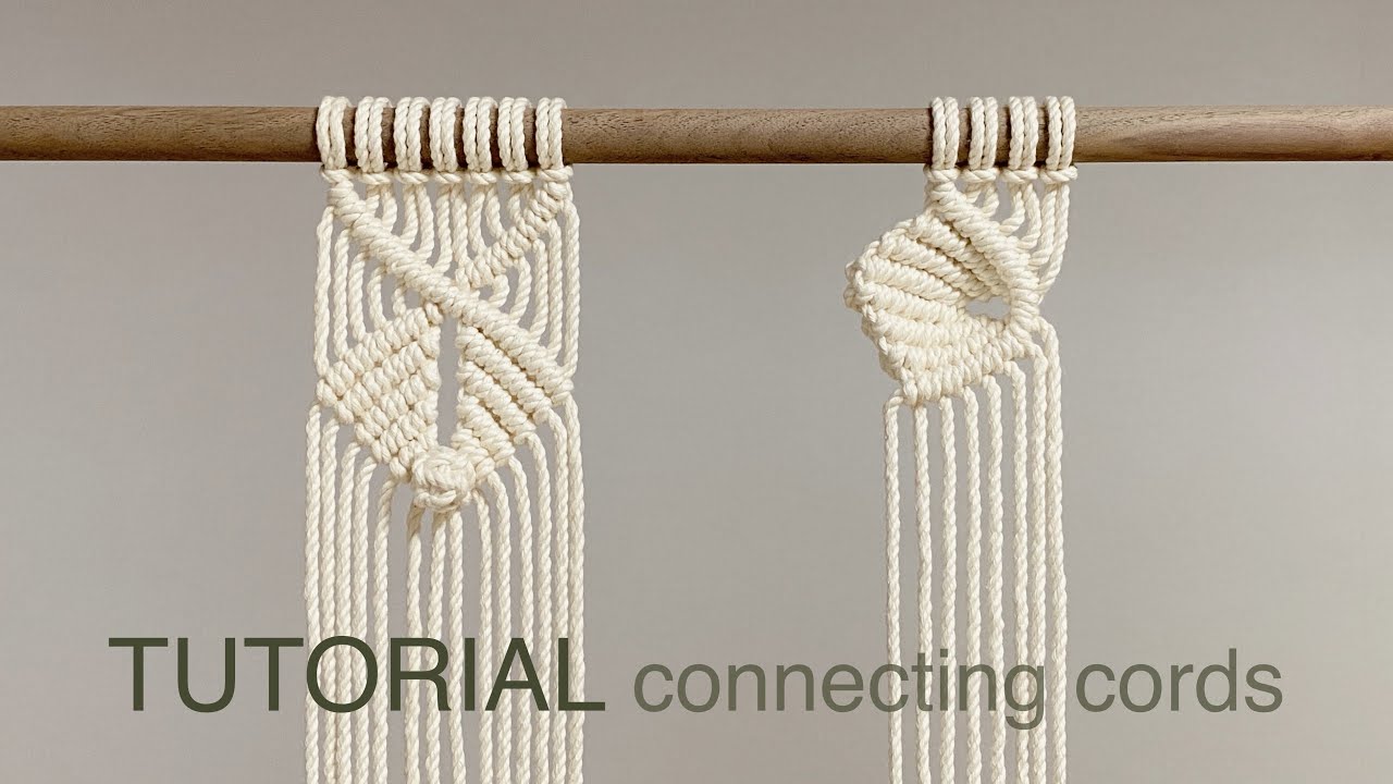 TUTORIAL | how to connect the cords of macrame | как связать шнуры макраме