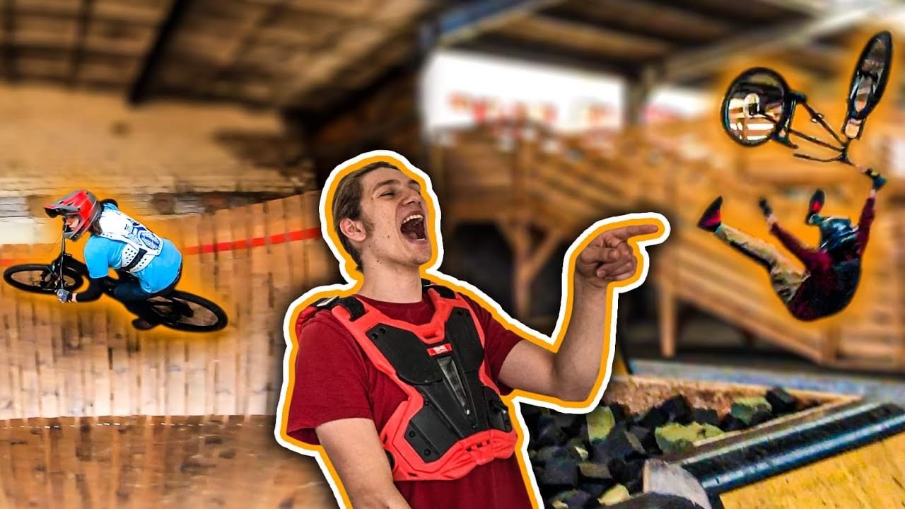 Seul dans le plus grand bikepark intérieur d'Europe ! ( ça part en C***lle 😂 ! )