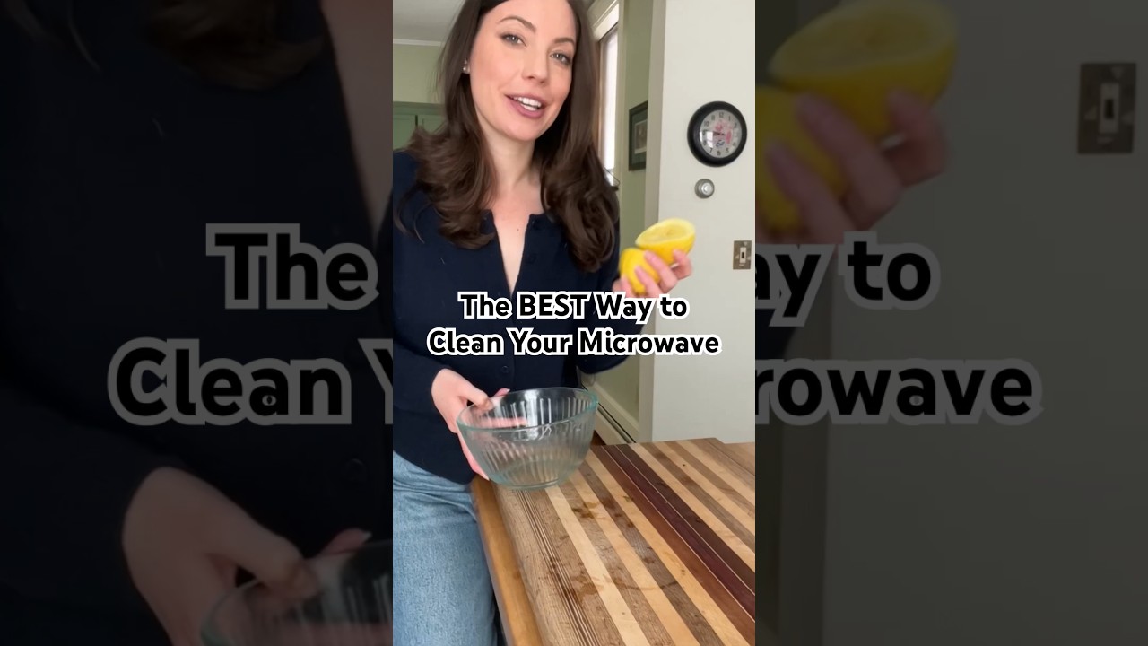 Easiest Microwave Cleaning Hack! #greencleaning #zerowaste #cleanhouse