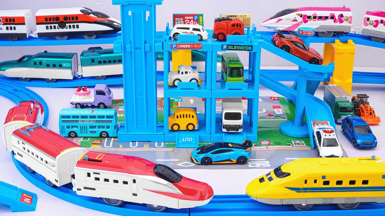 タカラトミー トミカシティ｜4車線ロータリー＆トミカシティ 高架橋｜トミカ スライディングカーコレクション 🚗🚆